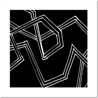 Maze Labyrinth Abstract Line Art Posters and Art